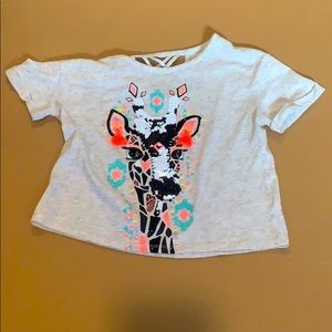 Sparkly Giraffe Crop Top